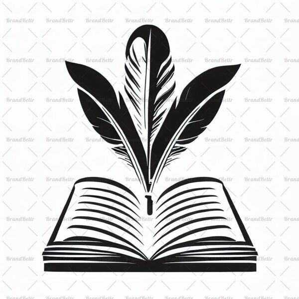 Offenes Buch und Feder